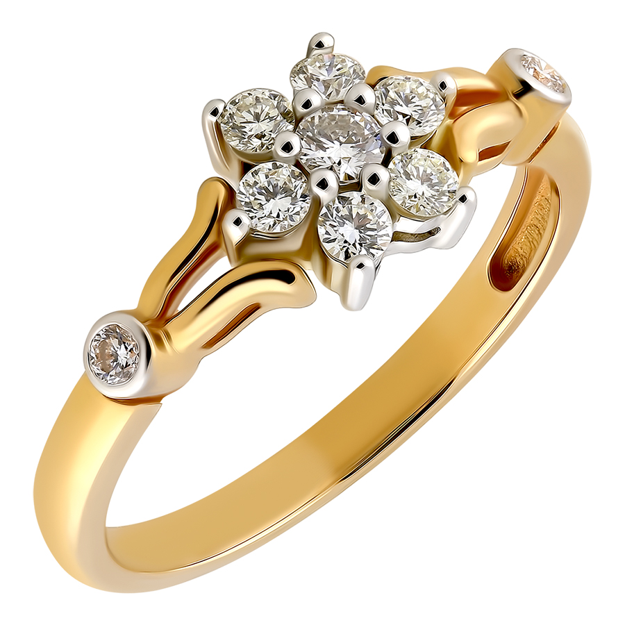 Кольцо, золото, бриллиант, 14691131